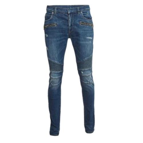 Balmain Pre-owned Pre-owned Denim jeans Blue, Herr