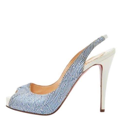 Christian Louboutin Pre-owned Pre-owned Tyg klackskor Blue, Dam