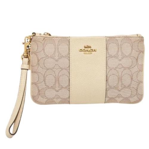 Coach Pre-owned Pre-owned Canvas handvskor Beige, Dam