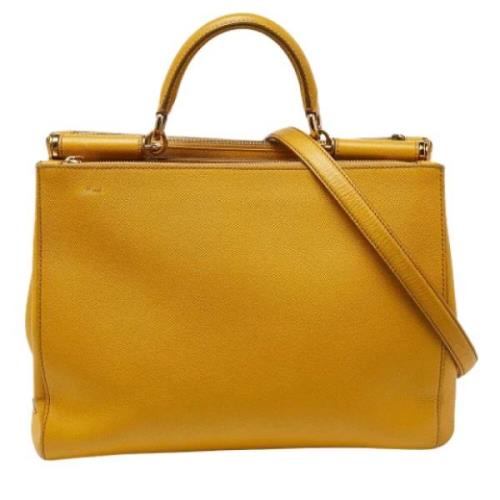 Dolce & Gabbana Pre-owned Pre-owned Laeder totevskor Yellow, Dam