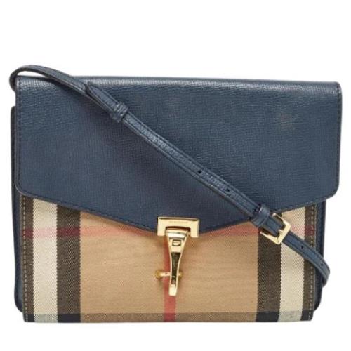 Burberry Vintage Pre-owned Canvas handvskor Blue, Dam