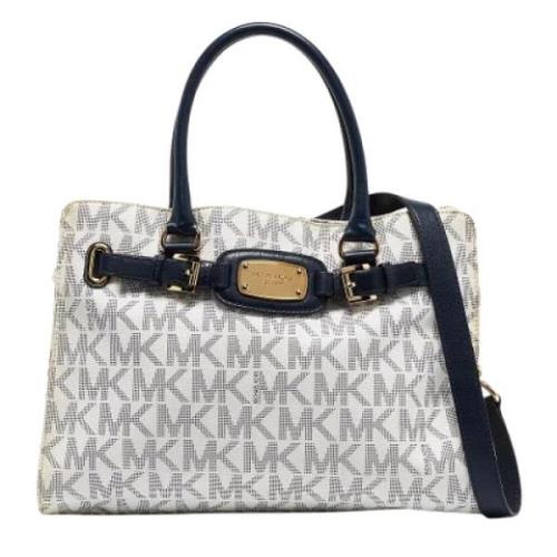 Michael Kors Pre-owned Pre-owned Belagd canvas handvskor White, Dam