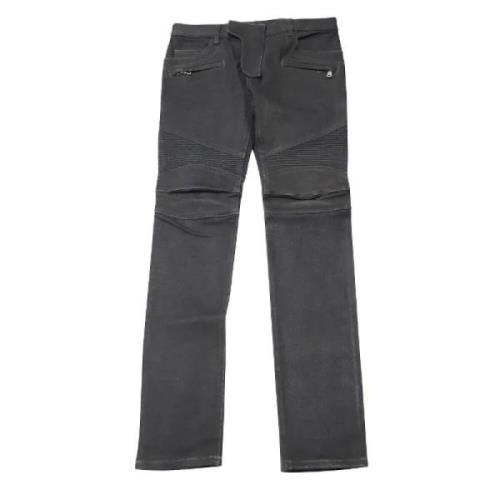 Balmain Pre-owned Pre-owned Bomull jeans Blue, Herr