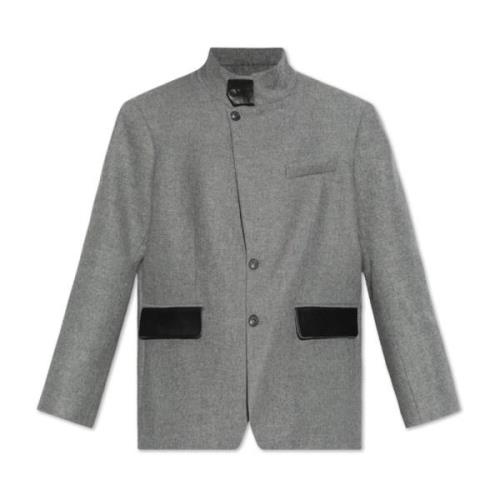 The Mannei Blazer med herringbone mönster Gray, Dam