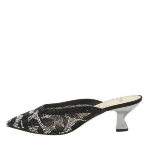 Fendi Vintage Pre-owned Mesh mules Black, Dam