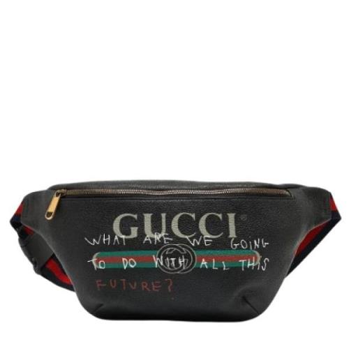 Gucci Vintage Pre-owned Laeder gucci-vskor Black, Dam