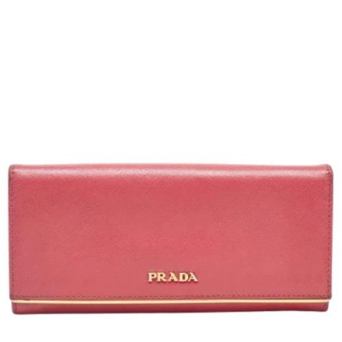 Prada Vintage Pre-owned Laeder plnbcker Pink, Dam