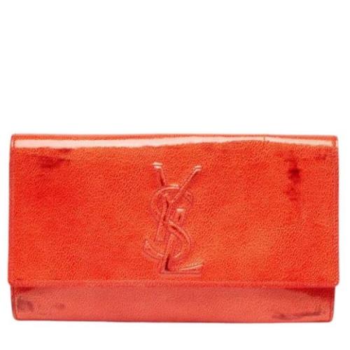 Yves Saint Laurent Vintage Pre-owned Laeder kuvertvskor Red, Dam