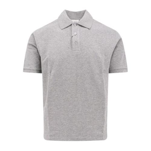 Saint Laurent Broderad Monogram Polotröja Gray, Herr