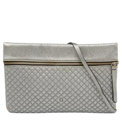 Carolina Herrera Pre-owned Pre-owned Laeder crossbodyvskor Gray, Dam