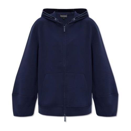 Emporio Armani Hoodie Blue, Dam