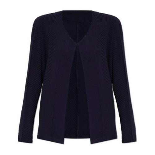 Issey Miyake Veckad Cardigan Blue, Dam