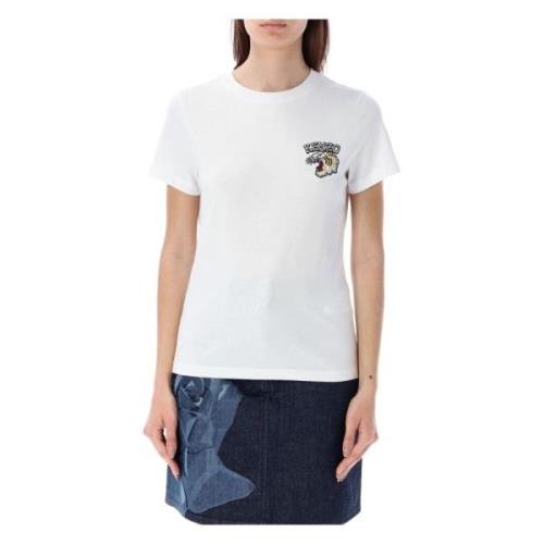 Kenzo Off White Tiger Varsity T-Shirt White, Dam