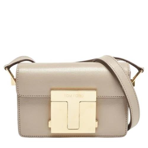 Tom Ford Pre-owned Pre-owned Laeder axelremsvskor Beige, Dam