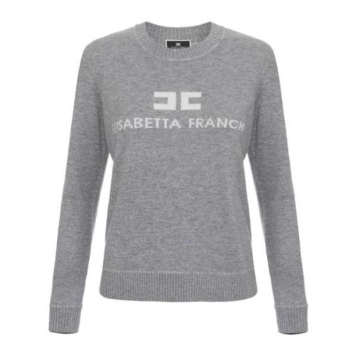 Elisabetta Franchi Stiliga Sweater Modeller Gray, Dam