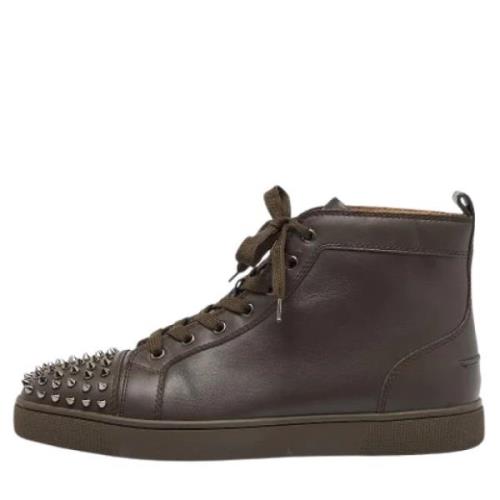 Christian Louboutin Pre-owned Pre-owned Laeder sneakers Brown, Herr