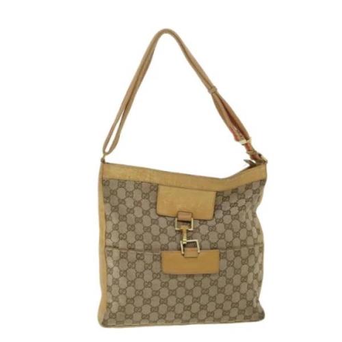 Gucci Vintage Pre-owned Canvas gucci-vskor Beige, Dam