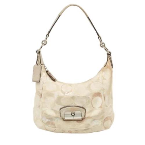 Coach Pre-owned Pre-owned Canvas handvskor Beige, Dam