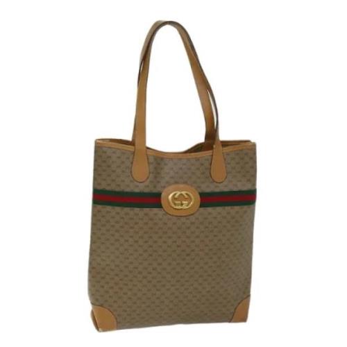 Gucci Vintage Pre-owned Laeder totevskor Beige, Dam