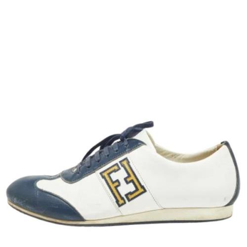 Fendi Vintage Pre-owned Laeder sneakers White, Herr