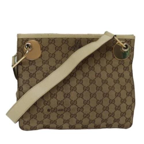 Gucci Vintage Pre-owned Canvas gucci-vskor Beige, Dam