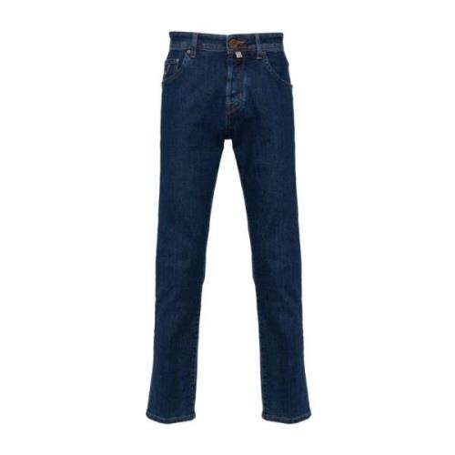 Jacob Cohën Blå Slim Fit Denim Jeans Blue, Herr