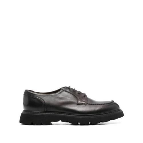 Doucal's Brun Svart Derby Lace Up Skor Black, Herr