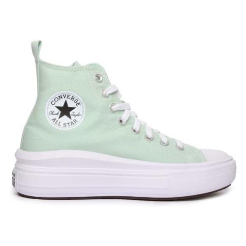 Converse Chuck Taylor All Star Move Platform Cloud Patch Sneakers Gree...