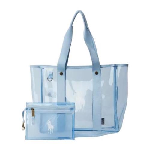 Ralph Lauren Stilig PU-väska Blue, Dam