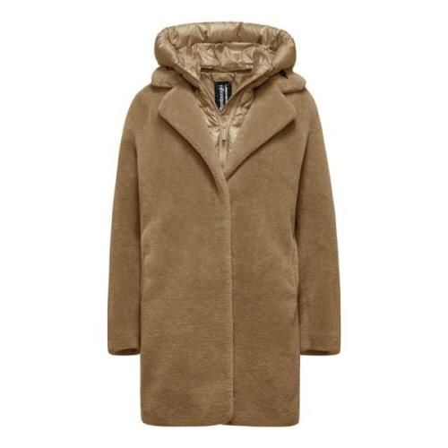 BomBoogie Odessa Overcoat - Fuskpälsrock Brown, Dam