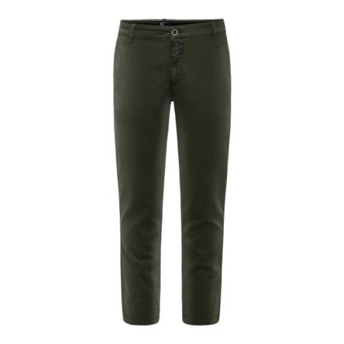 BomBoogie Stretch bomull chino byxor trendig vinter Green, Herr