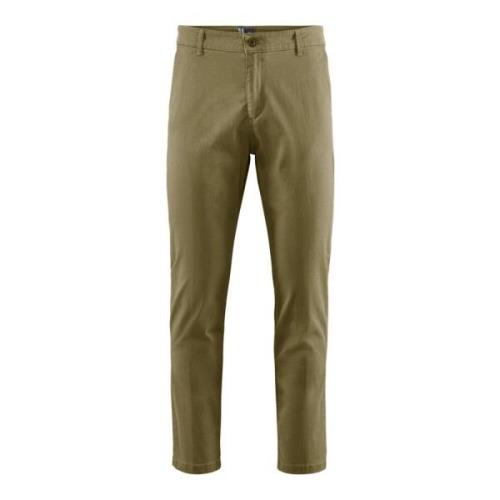 BomBoogie Stretch Bomull Gabardine Chino Byxor Beige, Herr