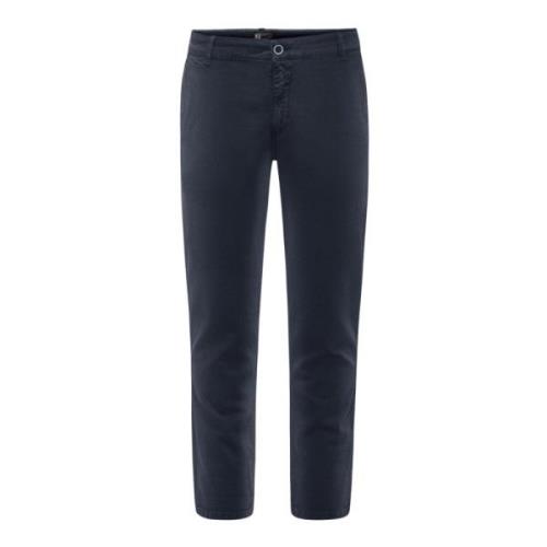 BomBoogie Slim Fit Chino Byxor i Stretch Bomull Blue, Herr