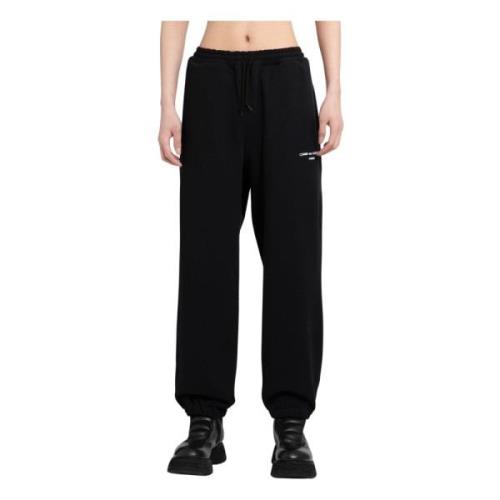 Comme des Garçons Svart Bomull Bak Pile Joggers Black, Herr