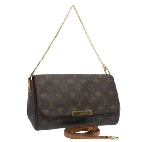 Louis Vuitton Vintage Pre-owned Canvas axelremsvskor Brown, Dam