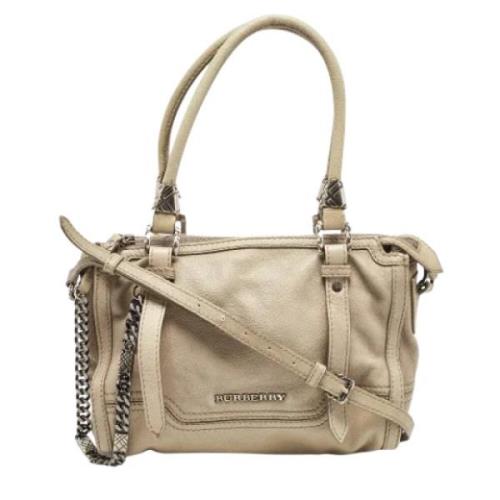 Burberry Vintage Pre-owned Laeder totevskor Gray, Dam