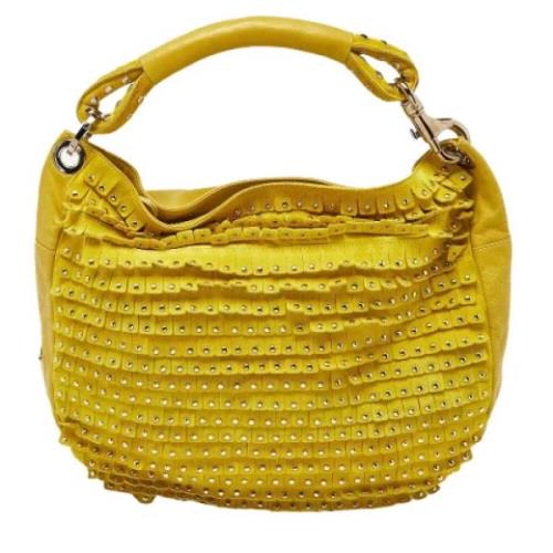 Jimmy Choo Pre-owned Pre-owned Laeder handvskor Yellow, Dam