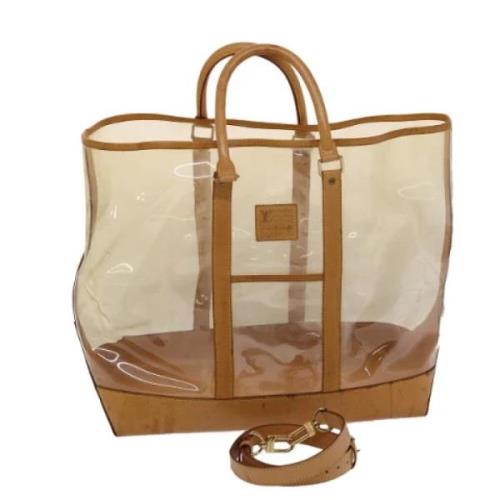 Louis Vuitton Vintage Pre-owned Vinyl totevskor Beige, Dam