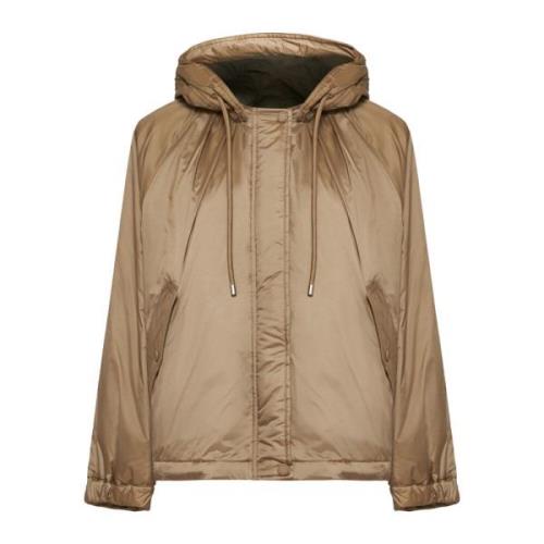 Max Mara Weekend Vändbar Kamel Khaki Jacka Brown, Dam