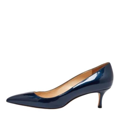 Manolo Blahnik Pre-owned Pre-owned Laeder klackskor Blue, Dam