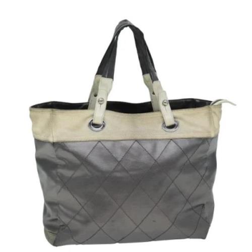 Chanel Vintage Pre-owned Belagd canvas totevskor Gray, Dam