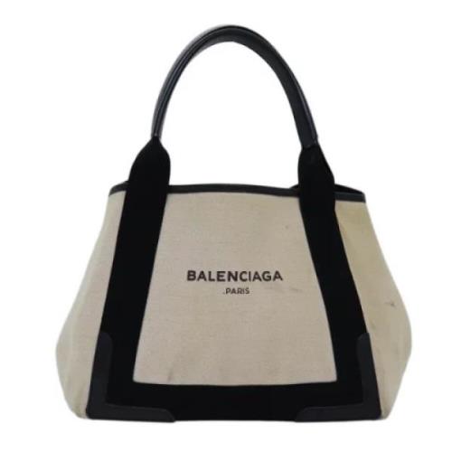 Balenciaga Vintage Pre-owned Canvas handvskor White, Dam