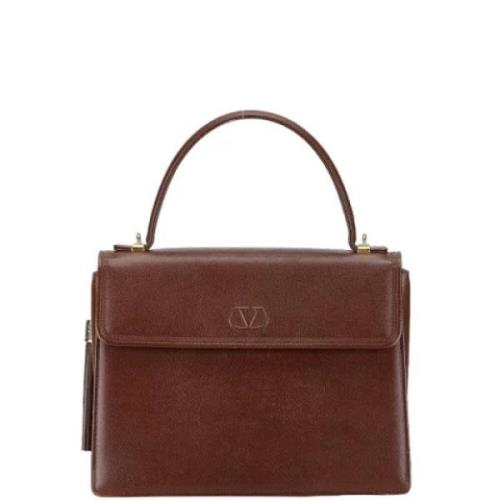 Valentino Vintage Pre-owned Laeder axelremsvskor Brown, Dam