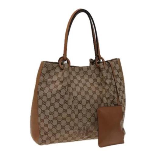 Gucci Vintage Pre-owned Canvas totevskor Beige, Dam