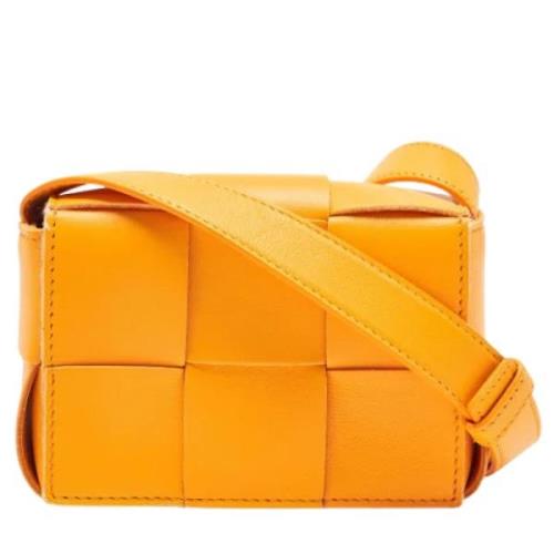 Bottega Veneta Vintage Pre-owned Laeder axelremsvskor Orange, Dam