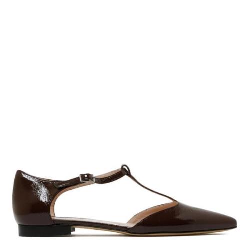 P.a.r.o.s.h. Bruna Platta Skor Elegant Stil Brown, Dam