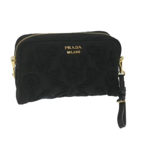 Prada Vintage Pre-owned Nylon necessrer Black, Dam