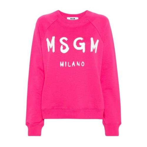 Msgm Fucsia Sweatshirt Pink, Dam