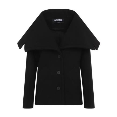 Jacquemus Svarta Kappor för Kvinnor Aw24 Black, Dam