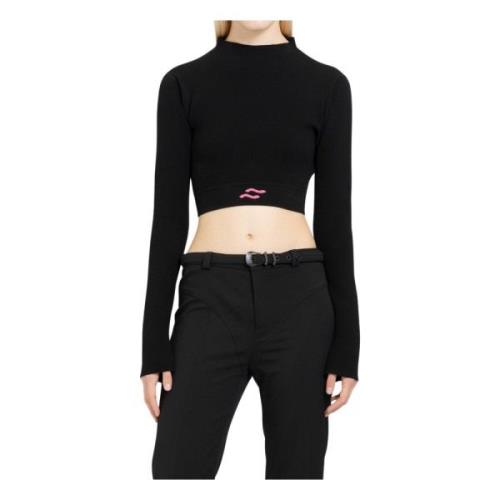 Ssheena Svart Turtleneck Topp Black, Dam